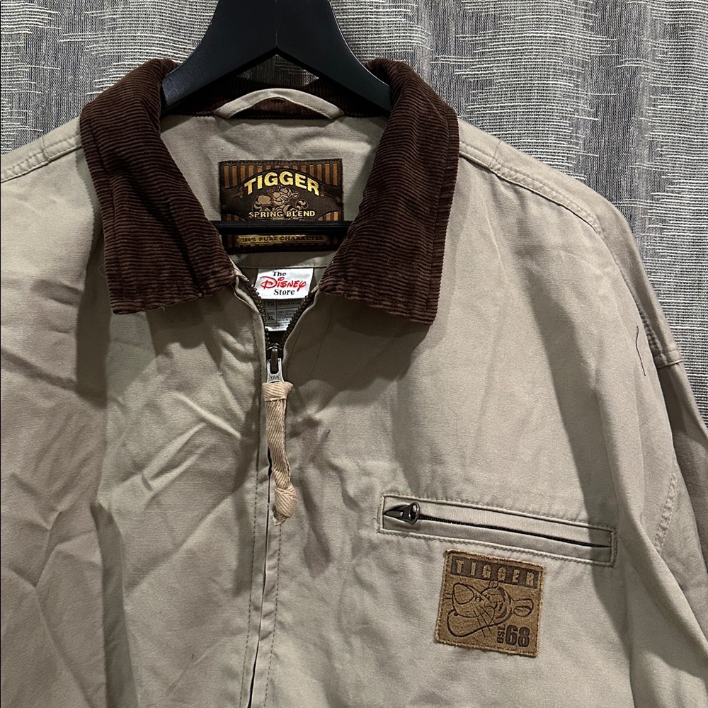 Disney Tigger Beige Jacket with Dark Brown Collar - Picture 2 of 4